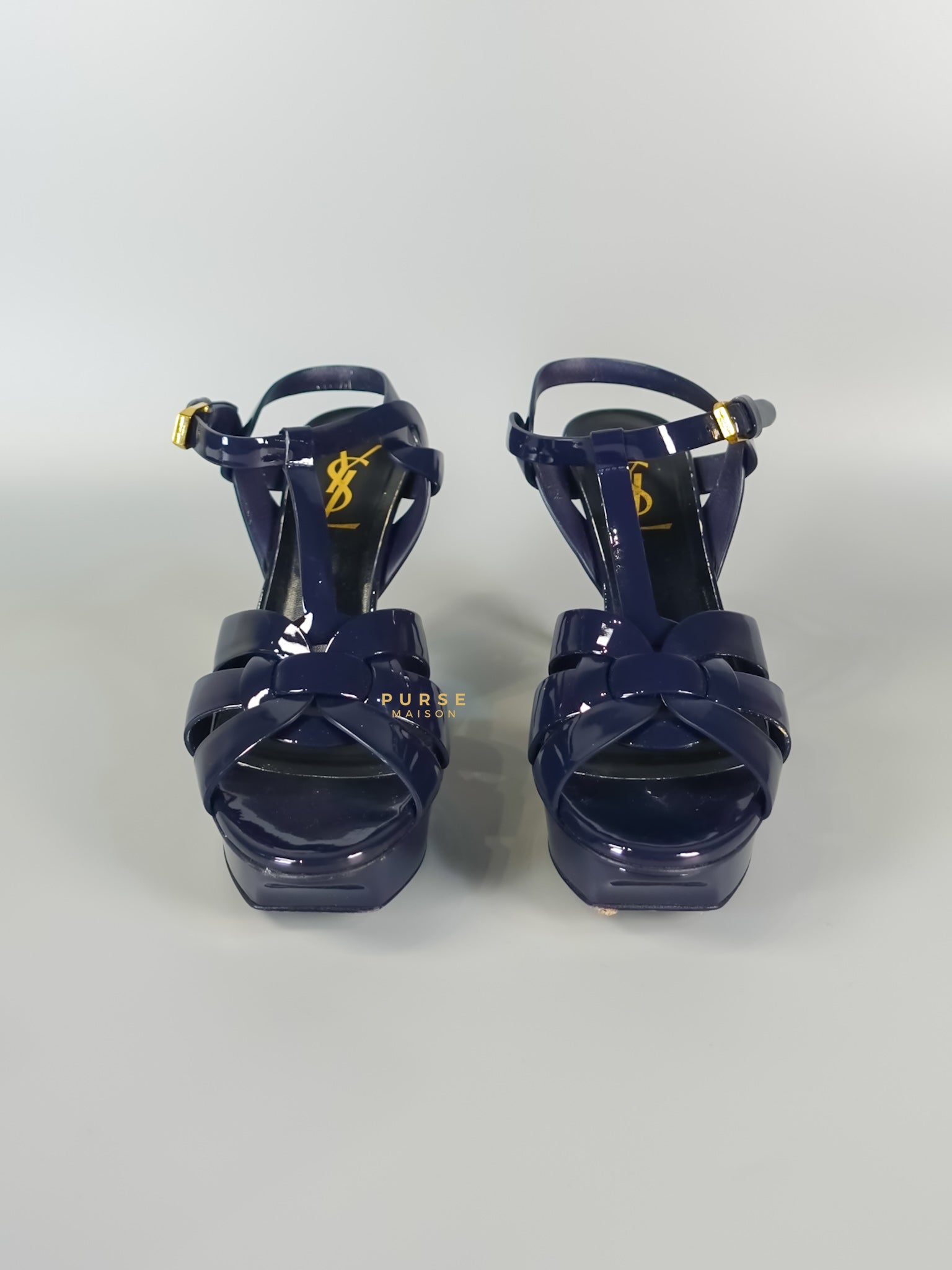 navy blue patent heels