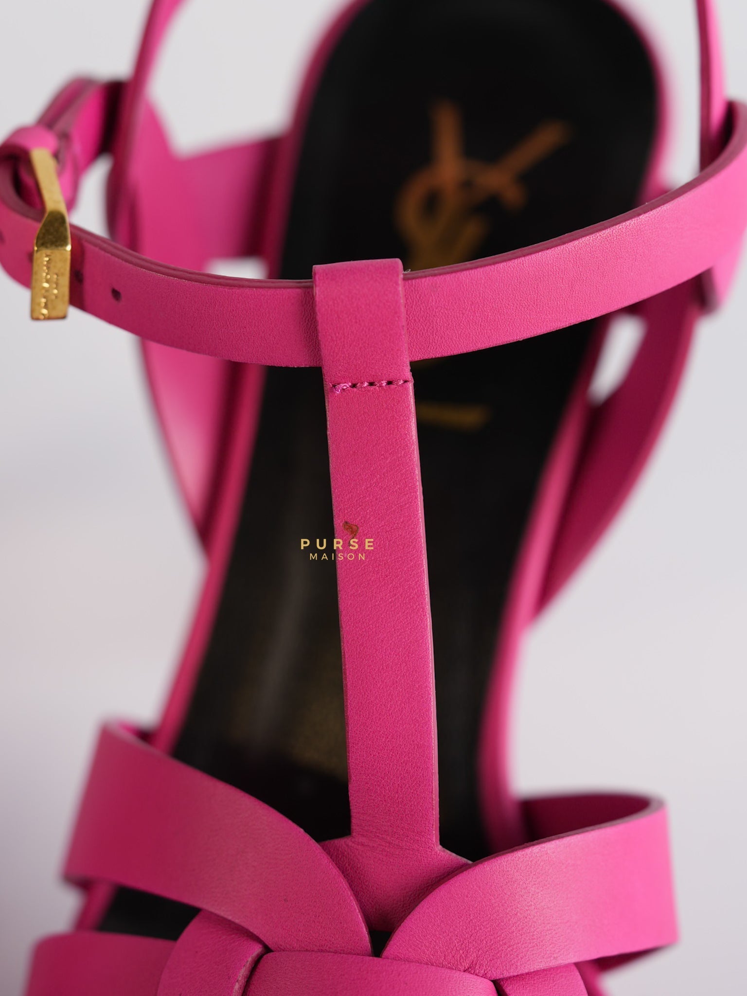 Tribute Pink Leather High Heels Sandals Size 36 EU | Purse Maison Luxury Bags Shop