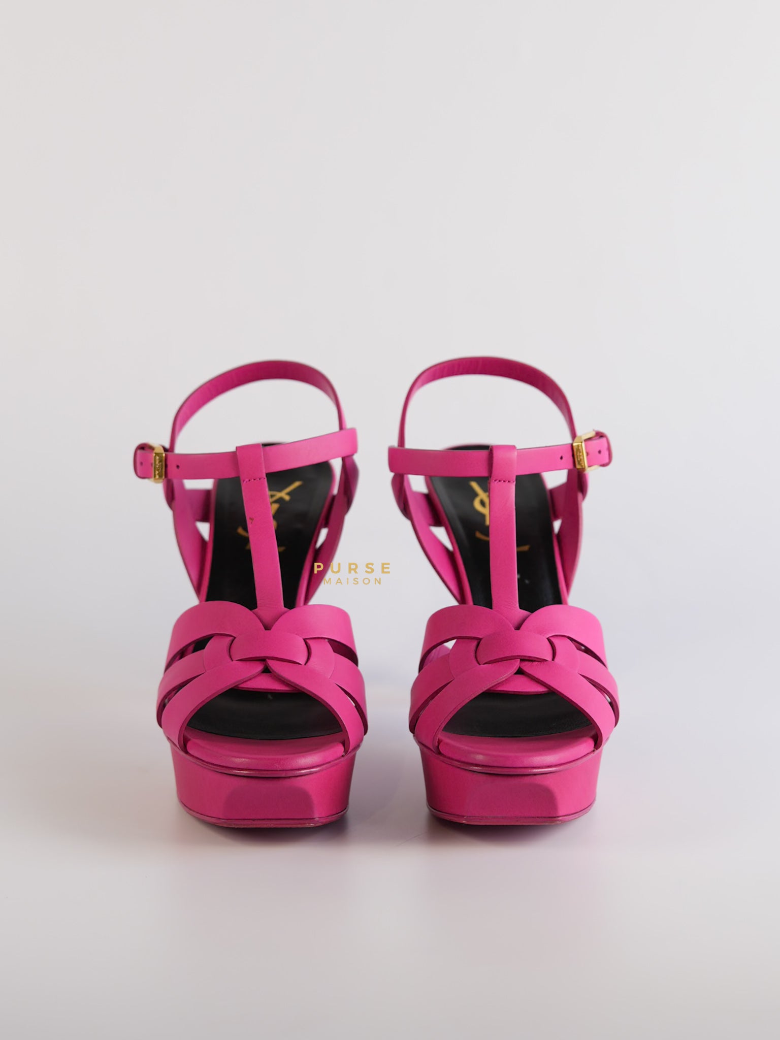 Tribute Pink Leather High Heels Sandals Size 36 EU | Purse Maison Luxury Bags Shop