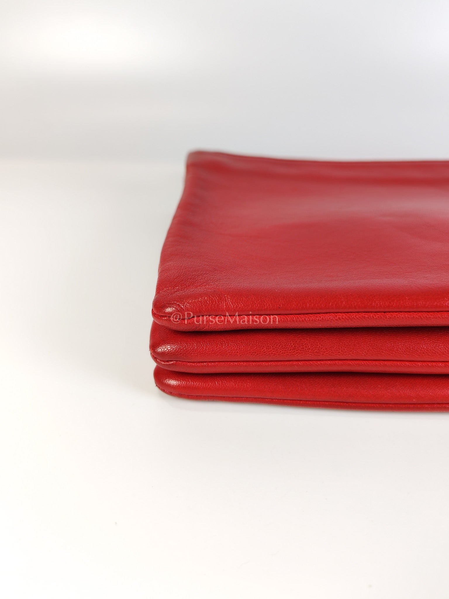 Trio Bag in Red Calfskin Leather Crossbody Bag | Purse Maison Luxury Bags Shop