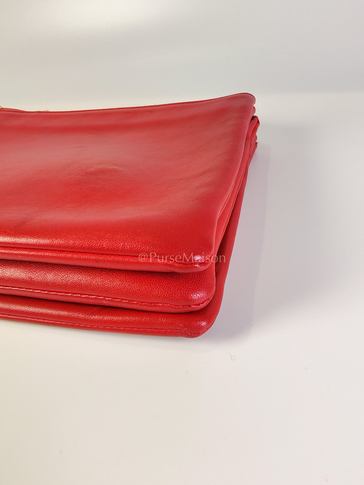 Trio Bag in Red Calfskin Leather Crossbody Bag | Purse Maison Luxury Bags Shop