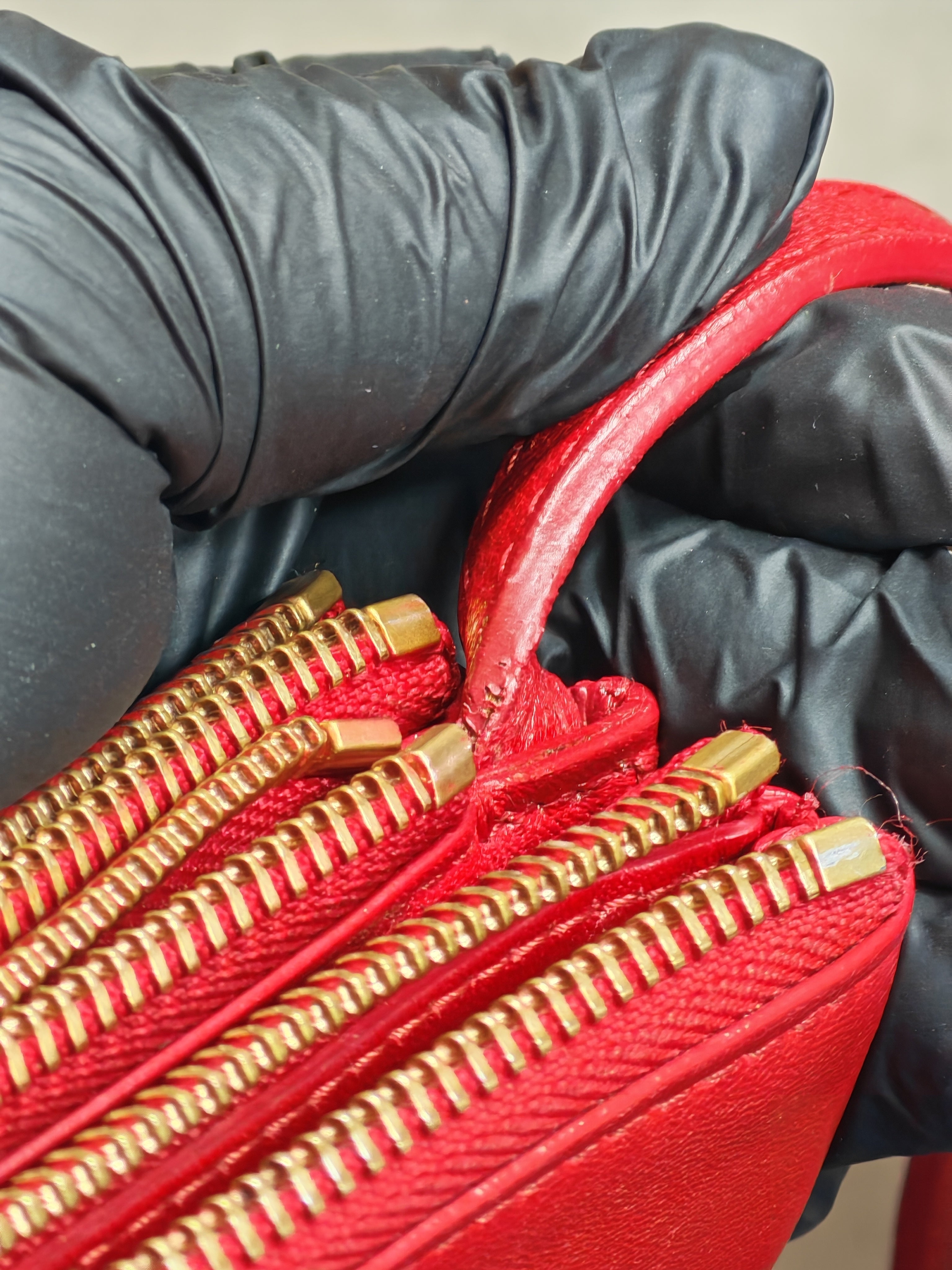 Trio Bag in Red Calfskin Leather Crossbody Bag | Purse Maison Luxury Bags Shop