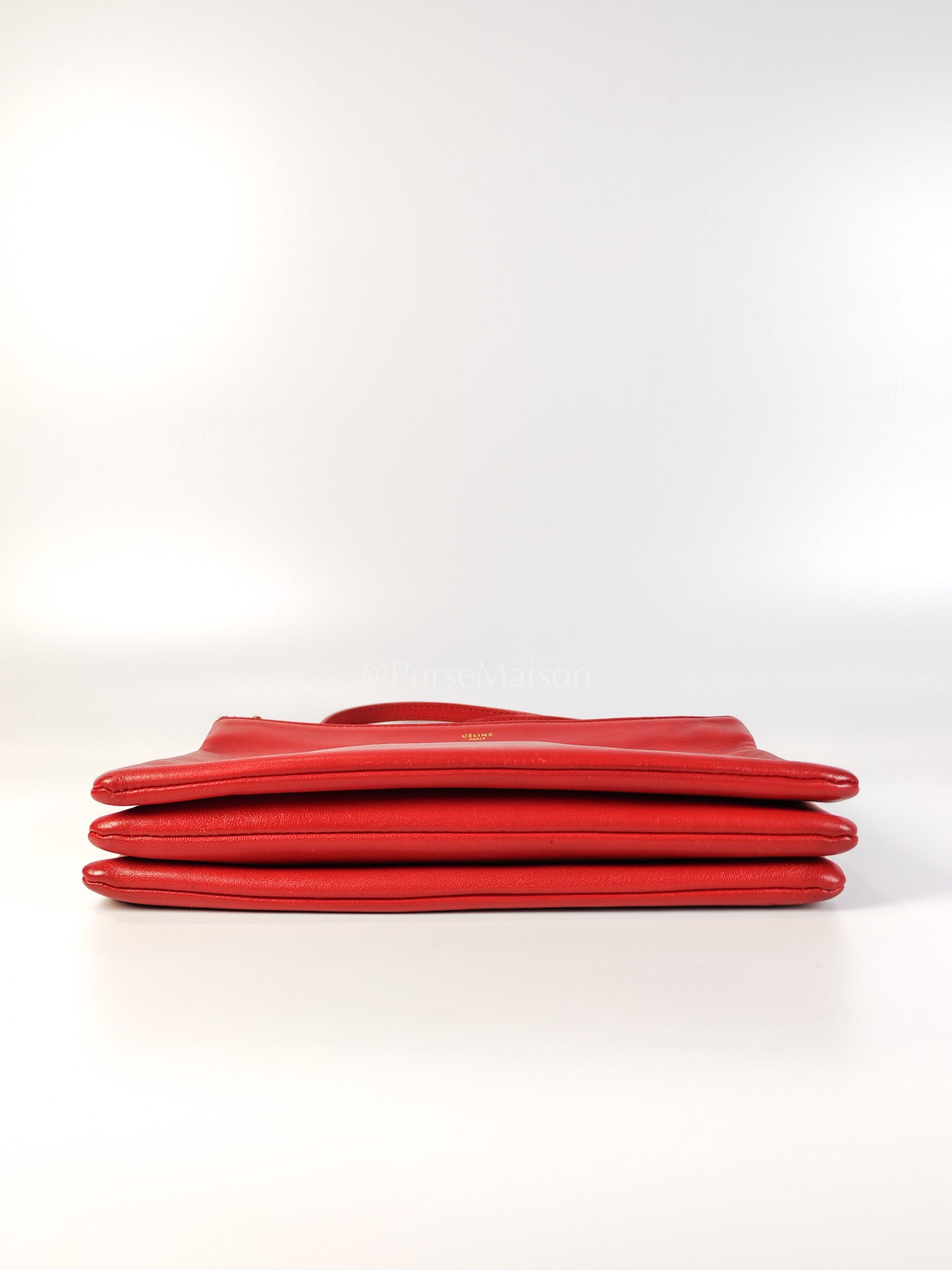 Trio Bag in Red Calfskin Leather Crossbody Bag | Purse Maison Luxury Bags Shop