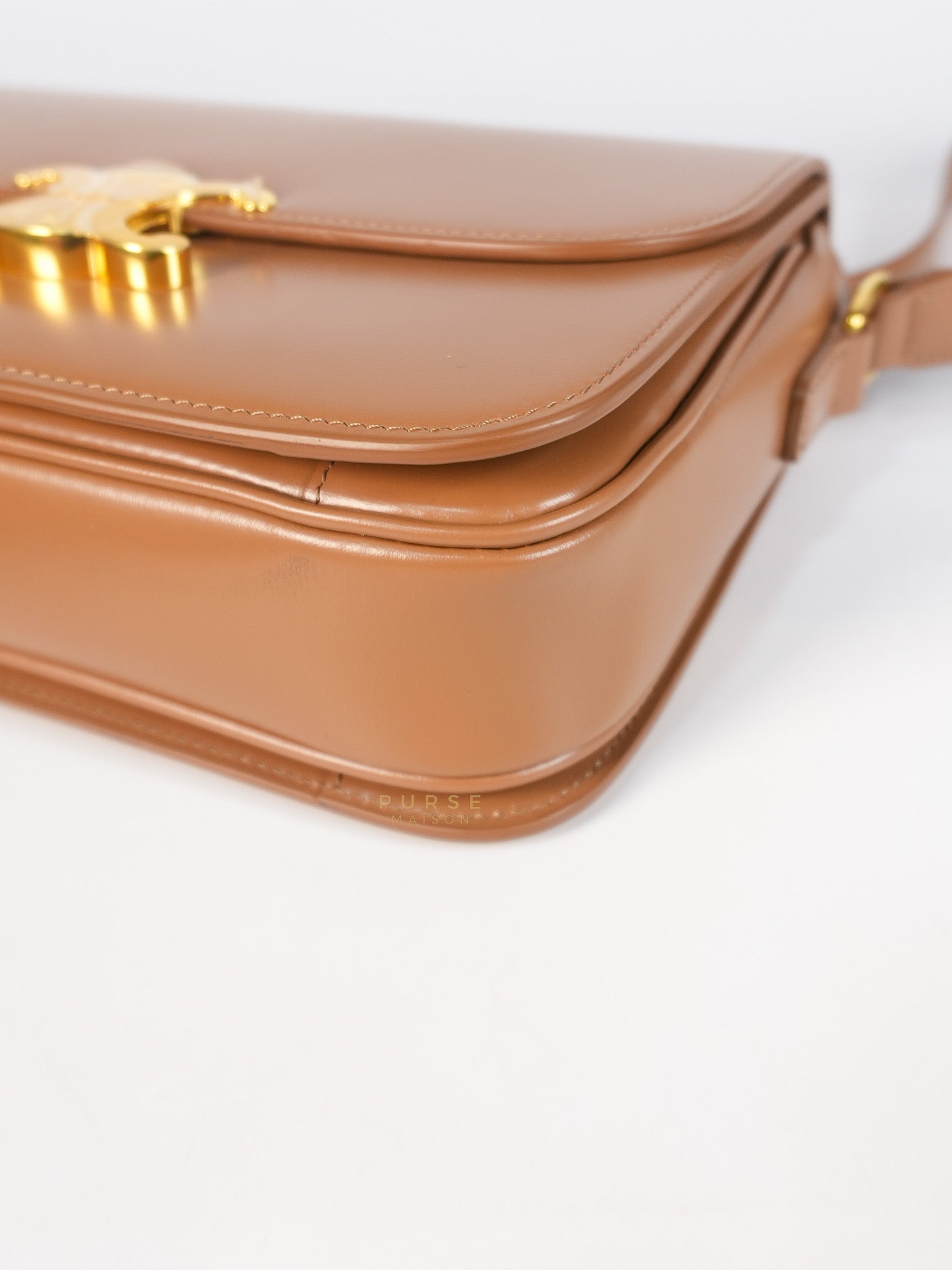 Triomphe Classique Bag Medium in Bronze Calfskin Leather | Purse Maison Luxury Bags Shop