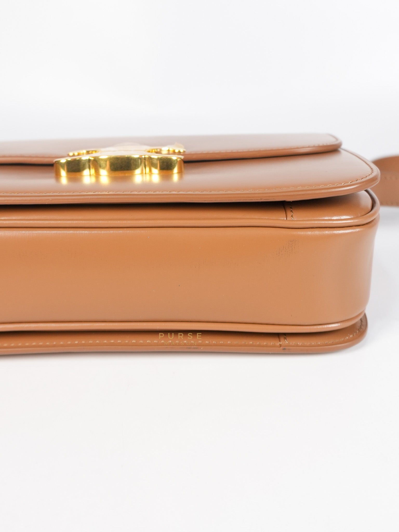 Triomphe Classique Bag Medium in Bronze Calfskin Leather | Purse Maison Luxury Bags Shop