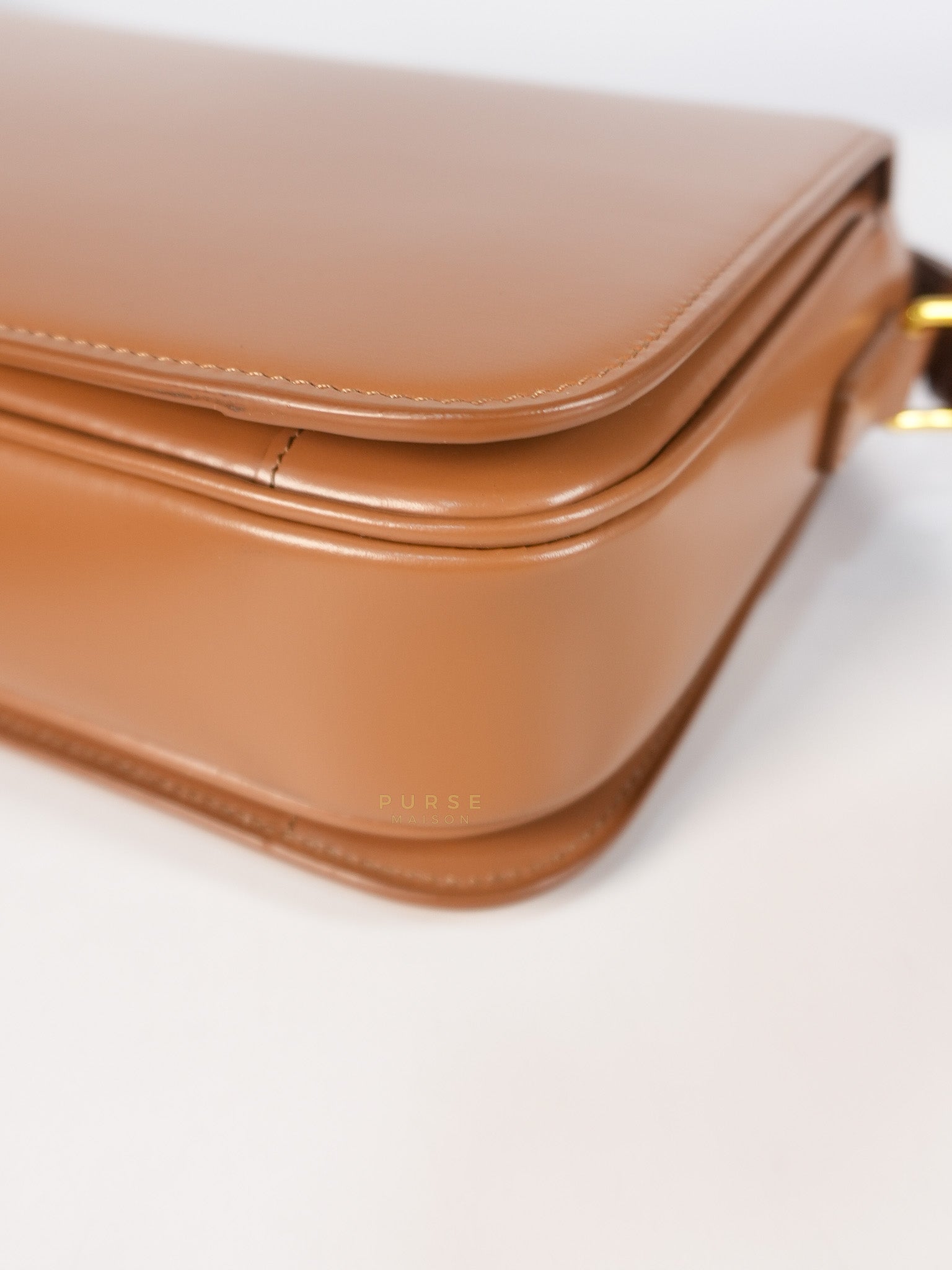 Triomphe Classique Bag Medium in Bronze Calfskin Leather | Purse Maison Luxury Bags Shop