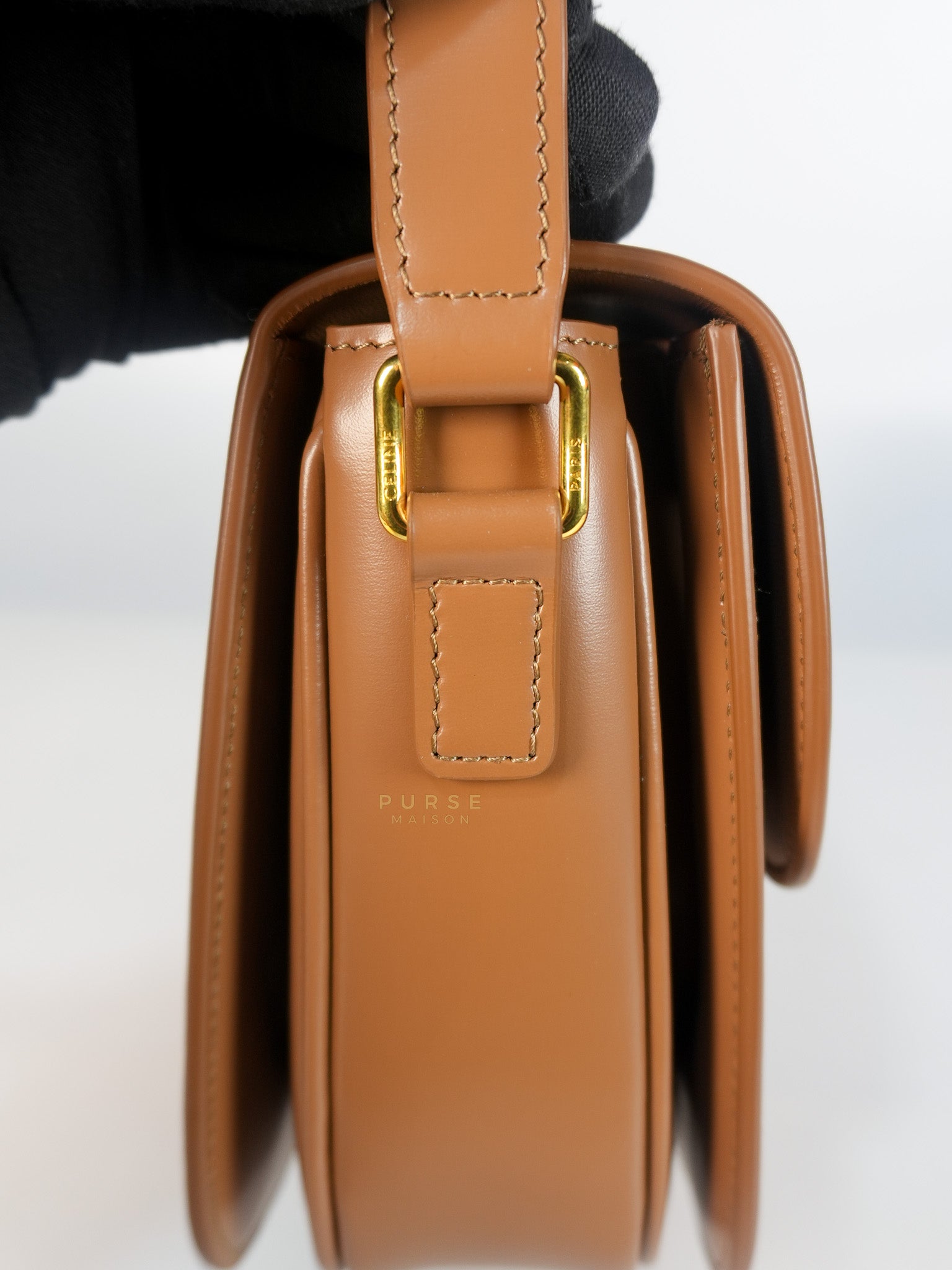Triomphe Classique Bag Medium in Bronze Calfskin Leather | Purse Maison Luxury Bags Shop