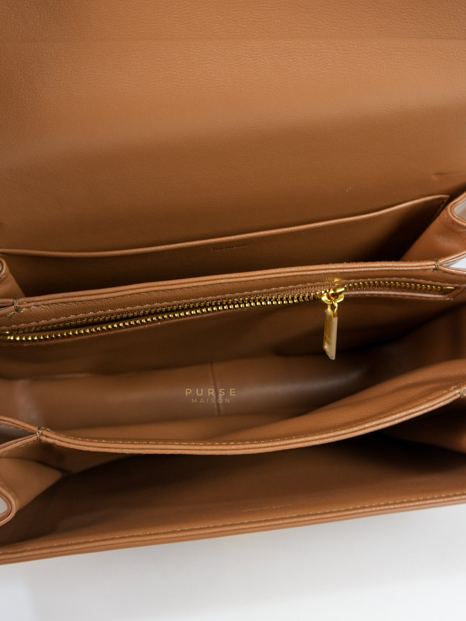 Triomphe Classique Bag Medium in Bronze Calfskin Leather | Purse Maison Luxury Bags Shop