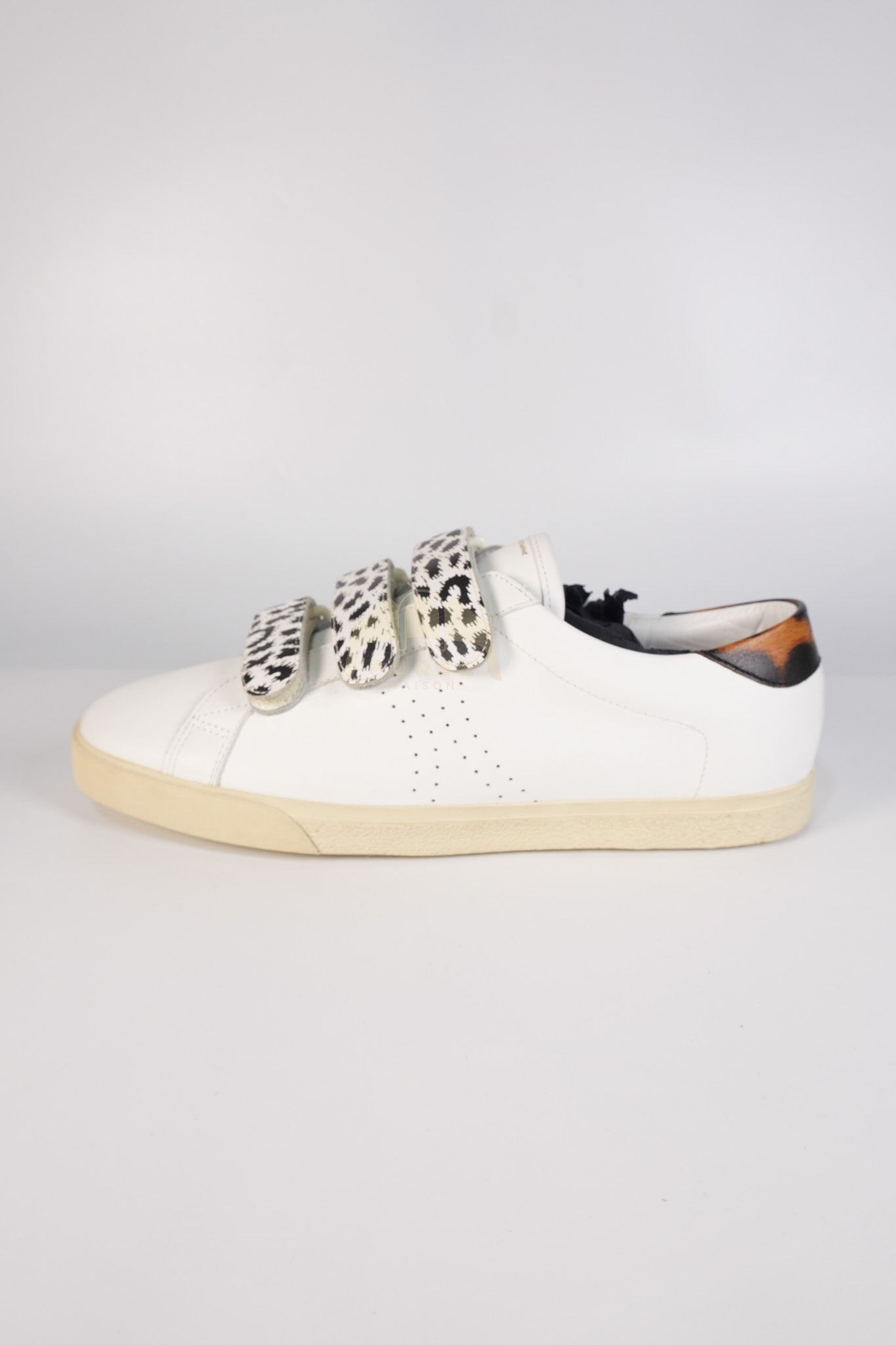 Triomphe Sneakers Touch Strap in White Leather Size 40 (25cm) | Purse Maison Luxury Bags Shop