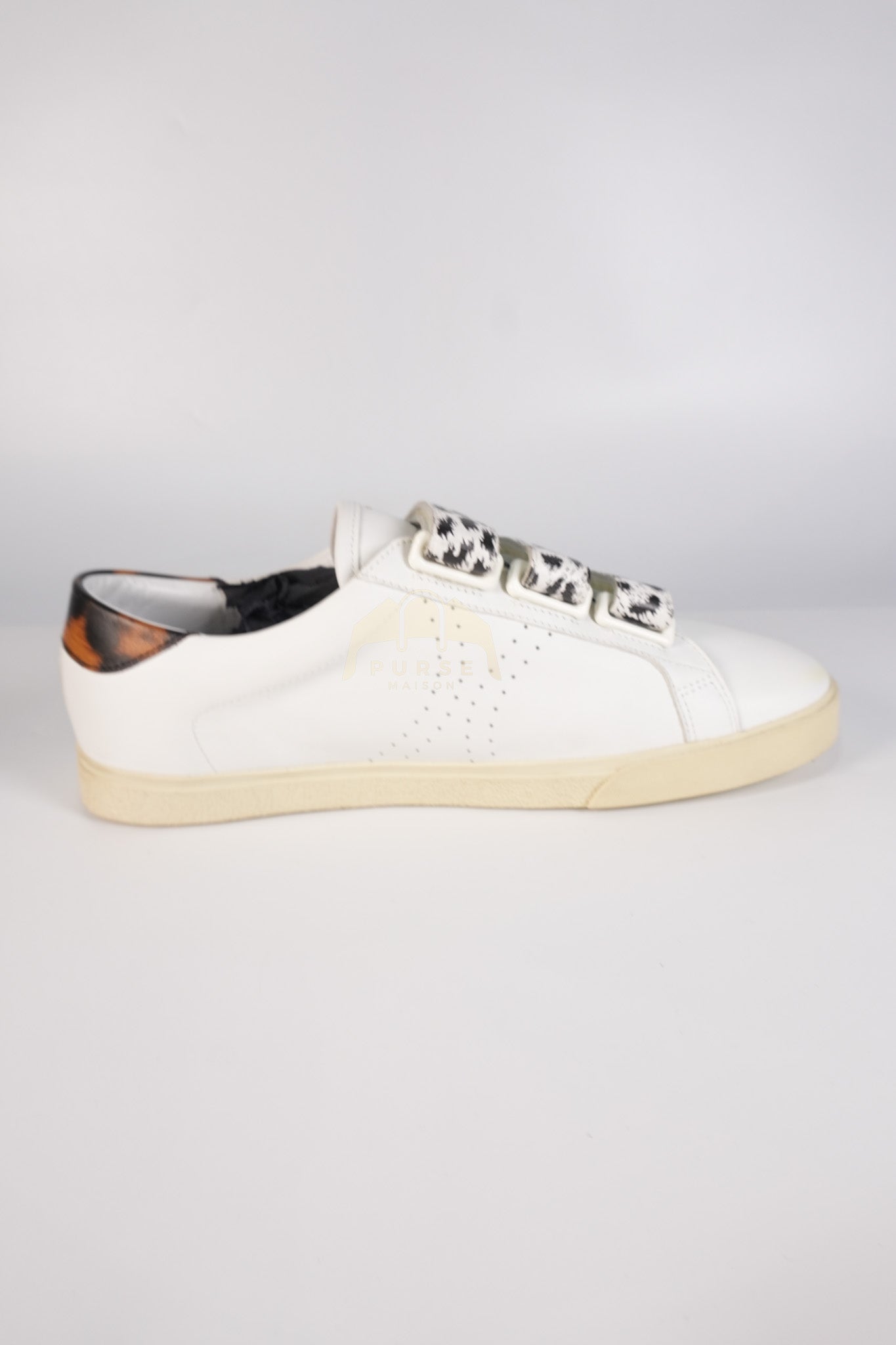 Triomphe Sneakers Touch Strap in White Leather Size 40 (25cm) | Purse Maison Luxury Bags Shop