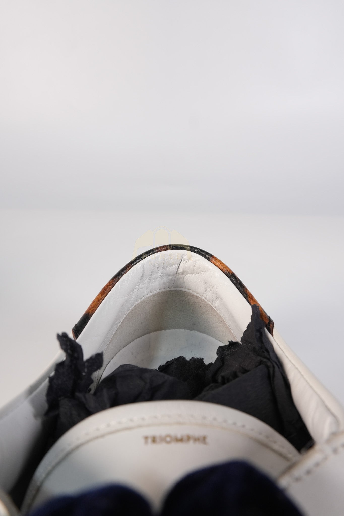 Triomphe Sneakers Touch Strap in White Leather Size 40 (25cm) | Purse Maison Luxury Bags Shop