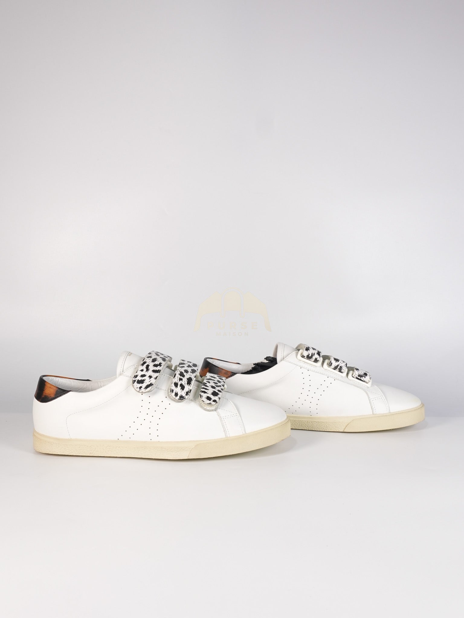 Triomphe Sneakers Touch Strap in White Leather Size 40 (25cm) | Purse Maison Luxury Bags Shop
