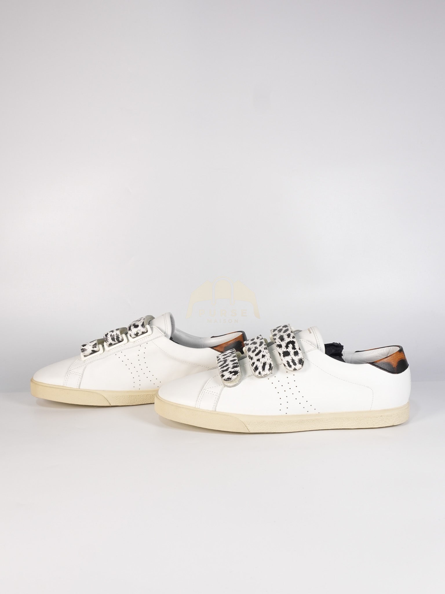 Triomphe Sneakers Touch Strap in White Leather Size 40 (25cm) | Purse Maison Luxury Bags Shop