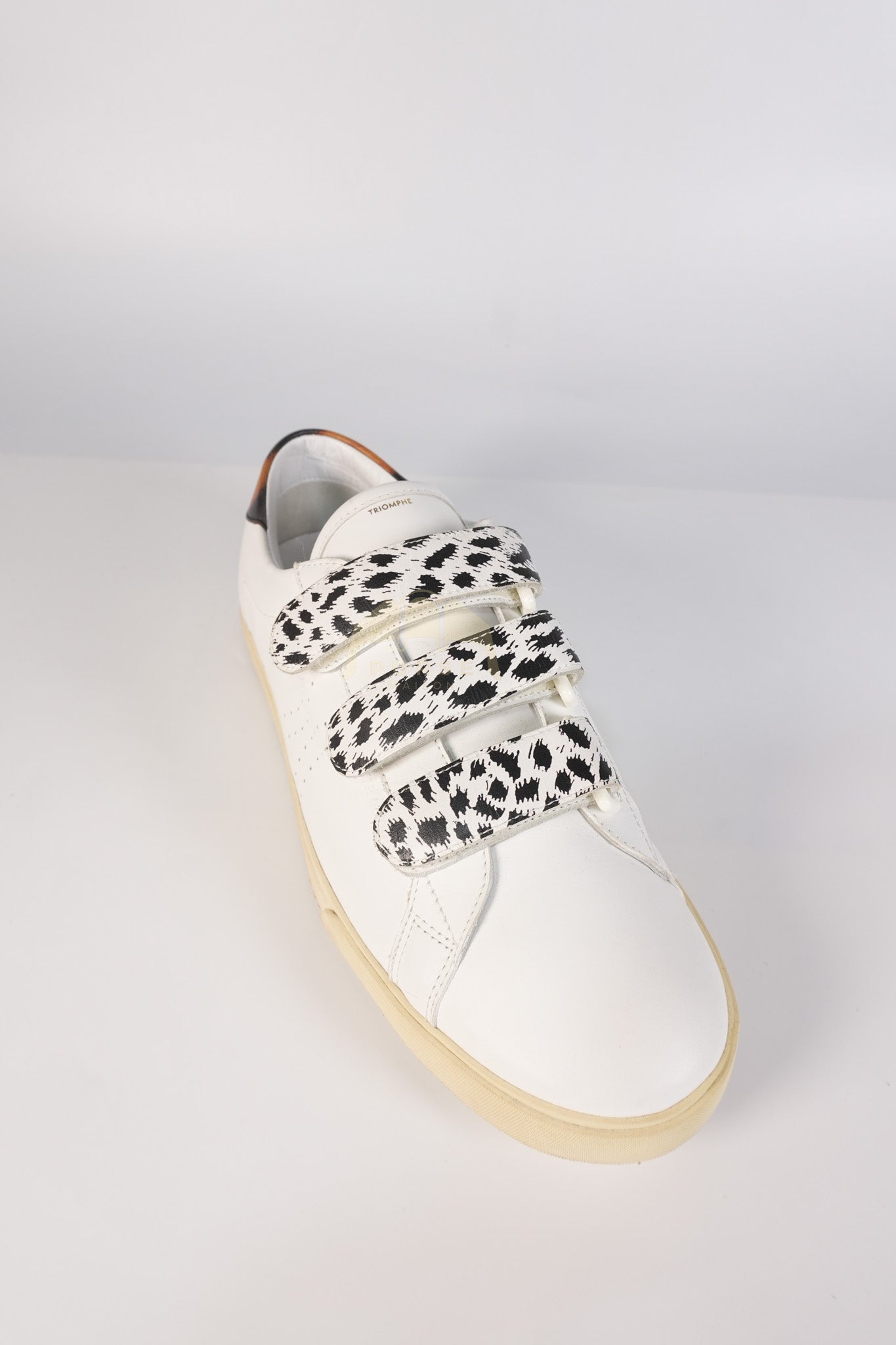 Triomphe Sneakers Touch Strap in White Leather Size 40 (25cm) | Purse Maison Luxury Bags Shop