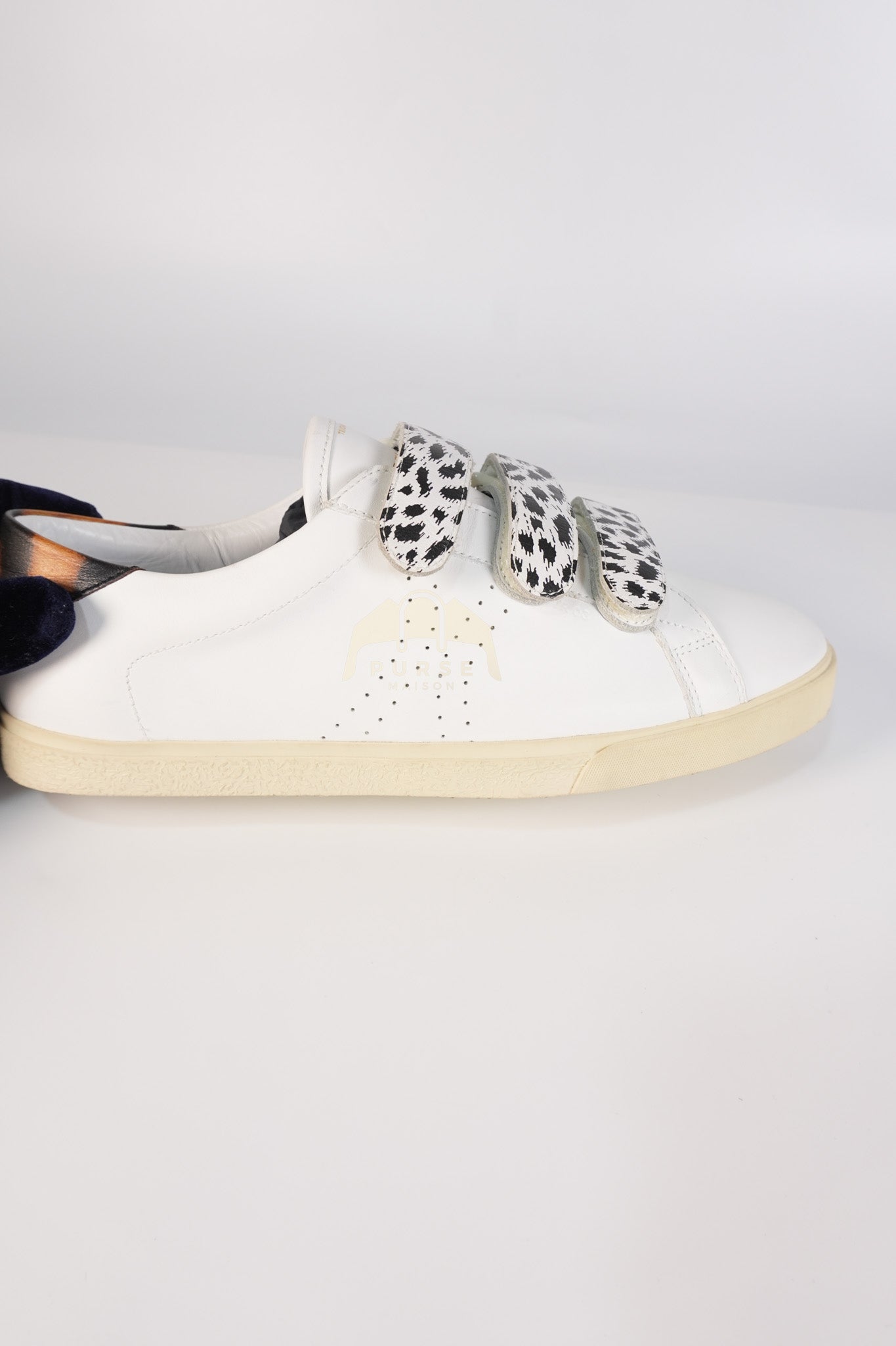 Triomphe Sneakers Touch Strap in White Leather Size 40 (25cm) | Purse Maison Luxury Bags Shop