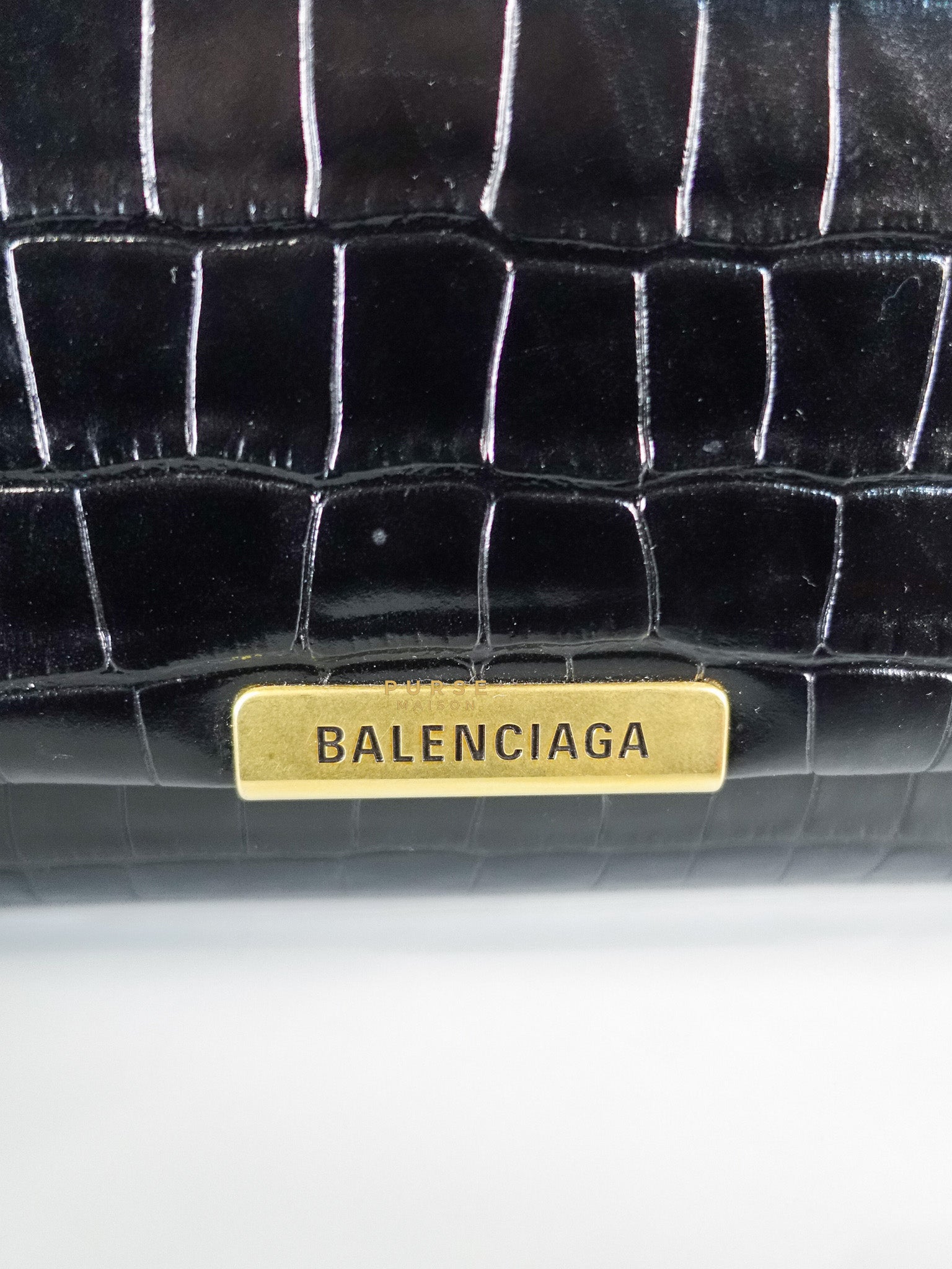 Black Leather Triplet Chain Shoulder Bag | Purse Maison Luxury Bags Shop