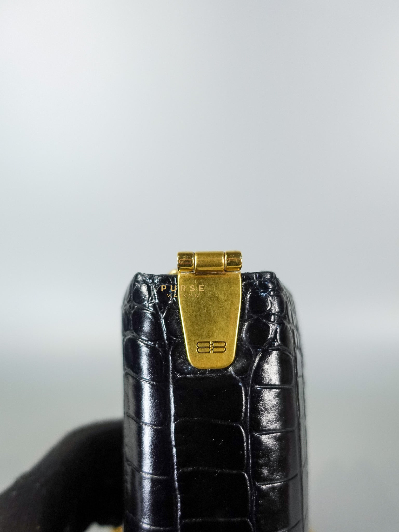 Black Leather Triplet Chain Shoulder Bag | Purse Maison Luxury Bags Shop