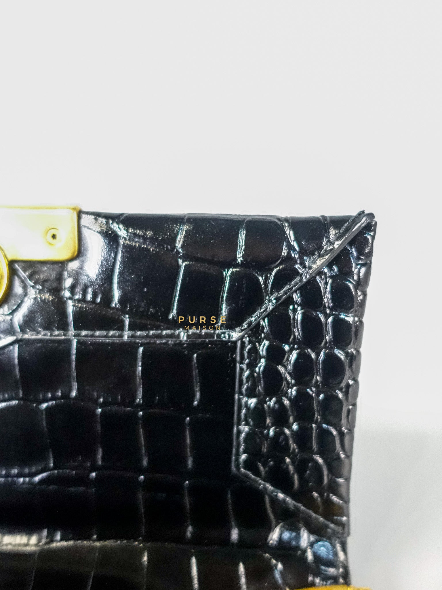 Black Leather Triplet Chain Shoulder Bag | Purse Maison Luxury Bags Shop