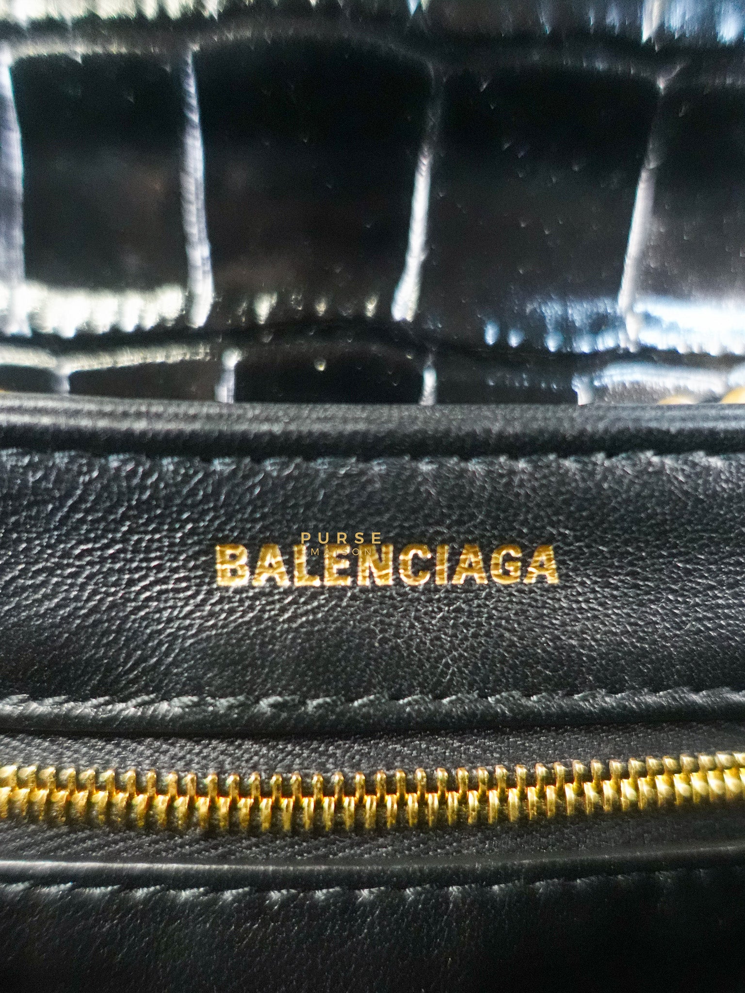 Black Leather Triplet Chain Shoulder Bag | Purse Maison Luxury Bags Shop