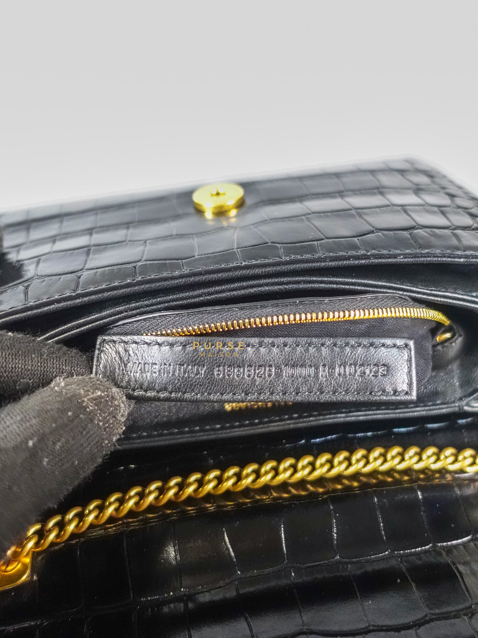 Black Leather Triplet Chain Shoulder Bag | Purse Maison Luxury Bags Shop