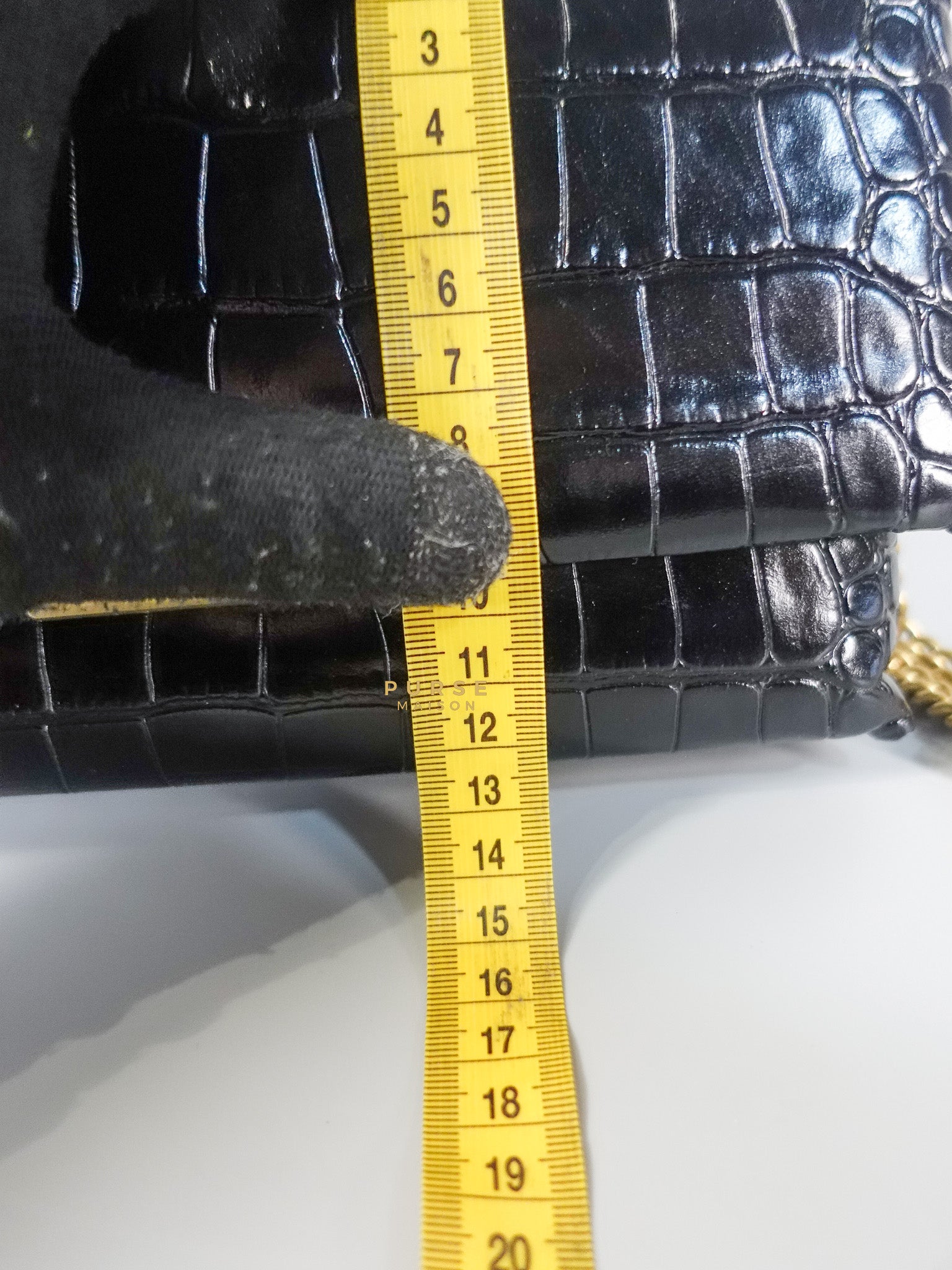 Black Leather Triplet Chain Shoulder Bag | Purse Maison Luxury Bags Shop