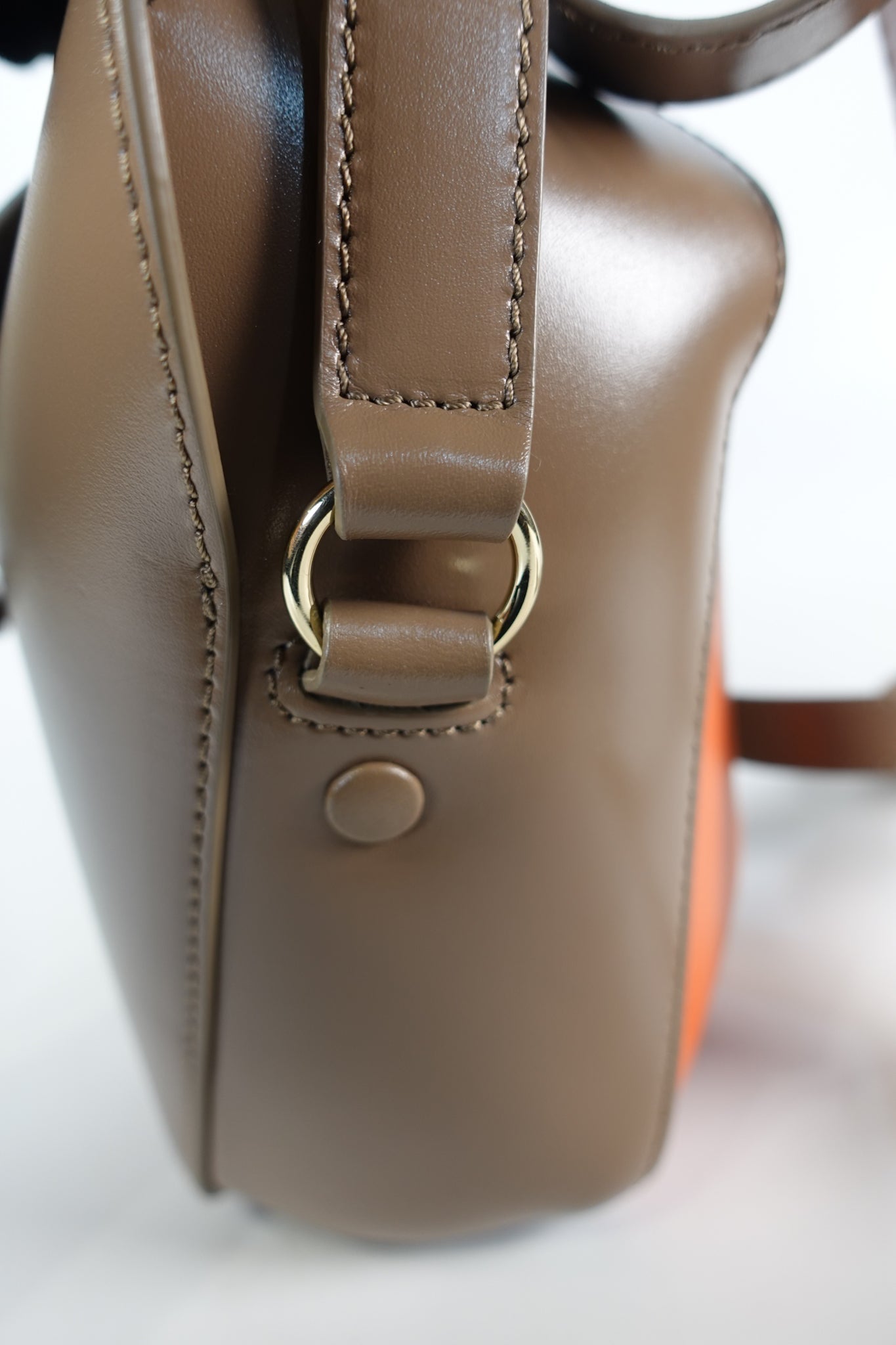 Tulip Small Brown Leather Bucket Bag | Purse Maison Luxury Bags Shop