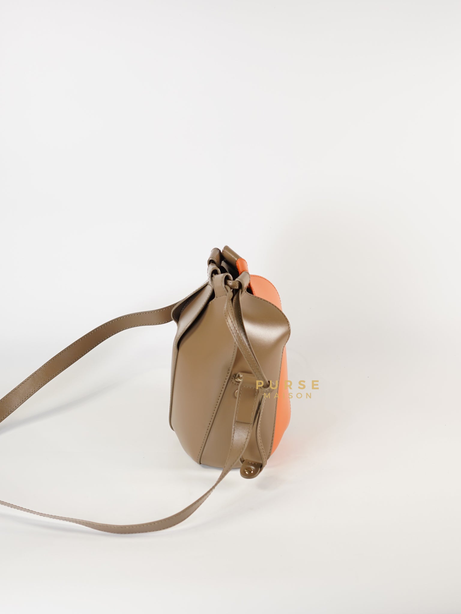 Tulip Small Brown Leather Bucket Bag | Purse Maison Luxury Bags Shop