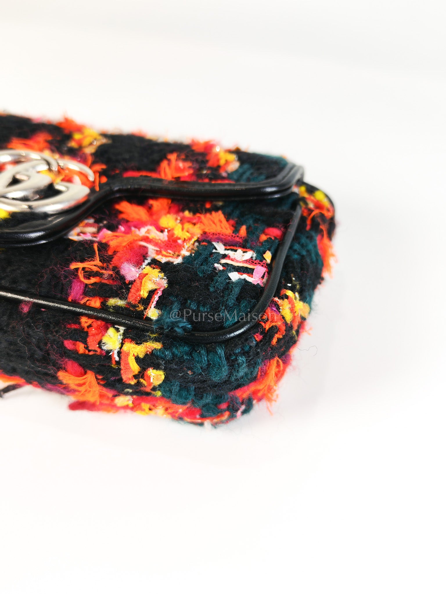 Tweed Multicolor Marmont Super Mini Chain Bag | Purse Maison Luxury Bags Shop