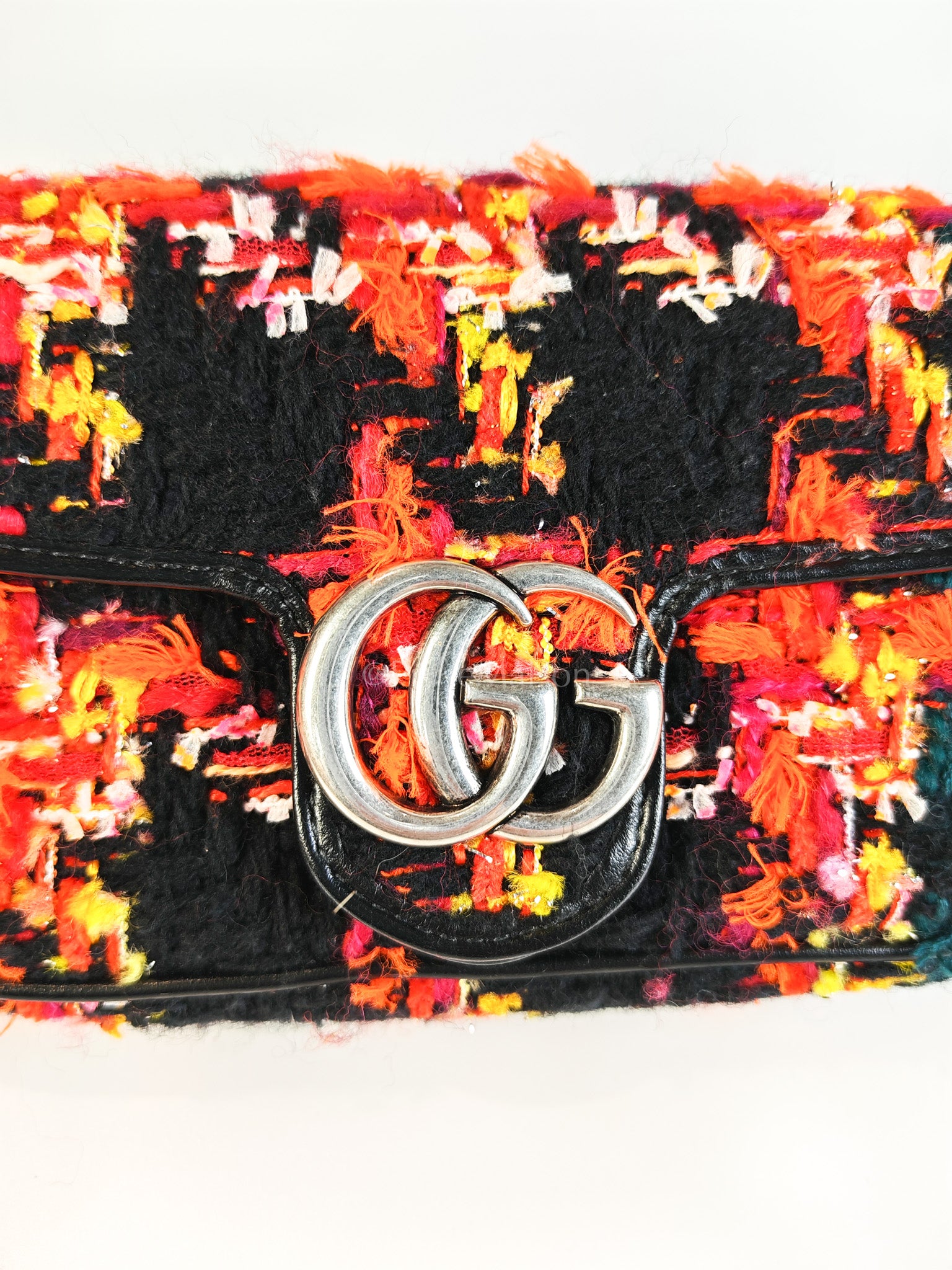 Tweed Multicolor Marmont Super Mini Chain Bag | Purse Maison Luxury Bags Shop