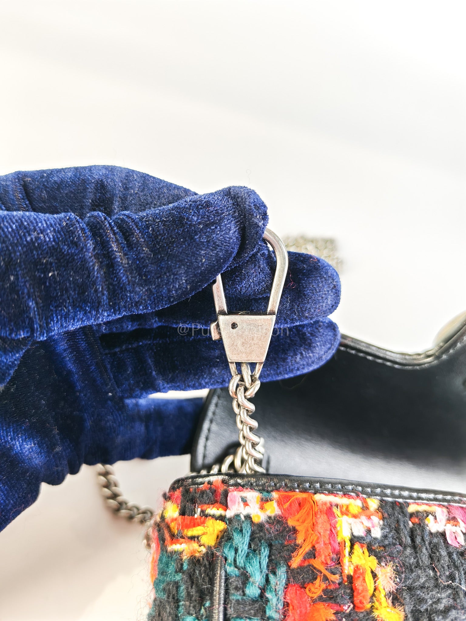 Tweed Multicolor Marmont Super Mini Chain Bag | Purse Maison Luxury Bags Shop