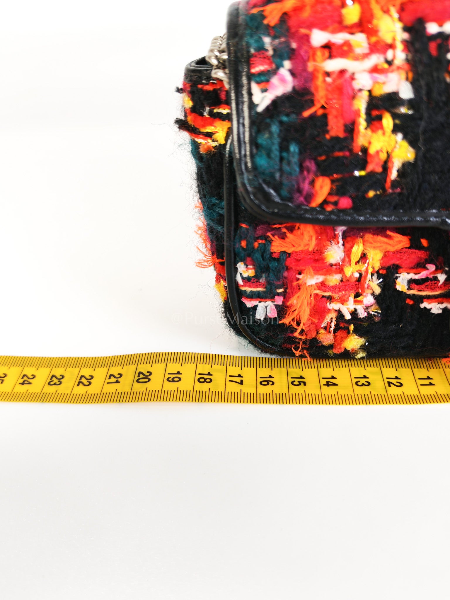 Tweed Multicolor Marmont Super Mini Chain Bag | Purse Maison Luxury Bags Shop