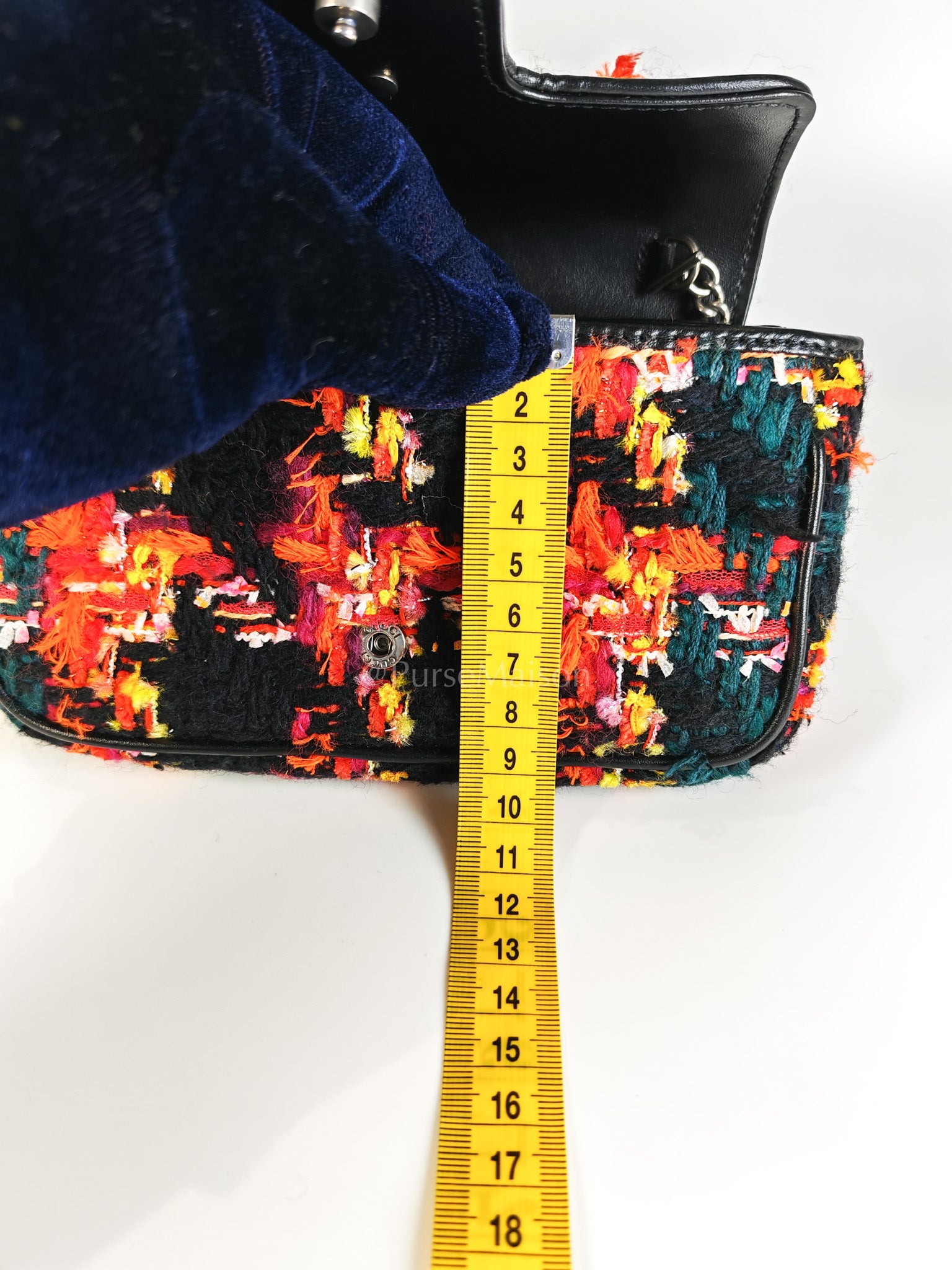 Tweed Multicolor Marmont Super Mini Chain Bag | Purse Maison Luxury Bags Shop