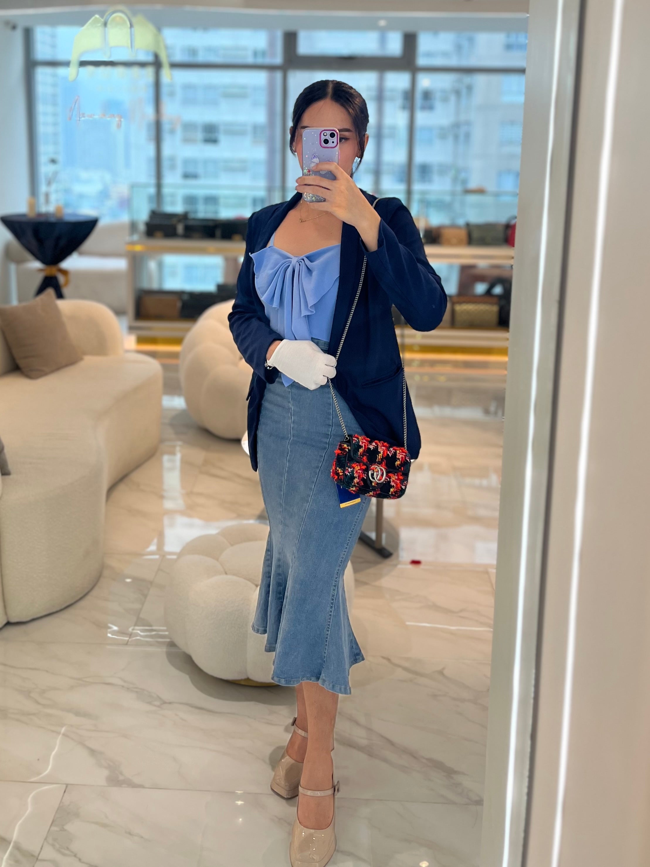 Tweed Multicolor Marmont Super Mini Chain Bag | Purse Maison Luxury Bags Shop