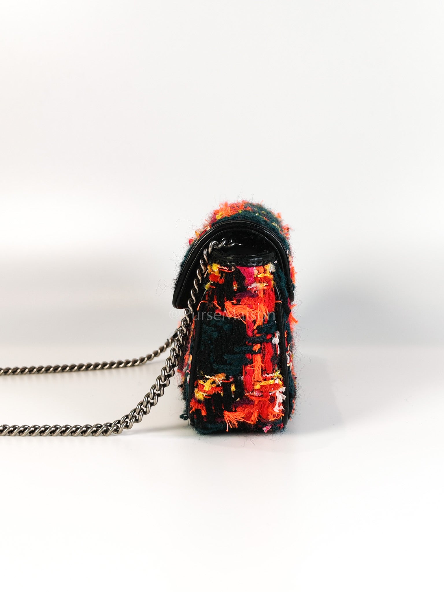 Tweed Multicolor Marmont Super Mini Chain Bag | Purse Maison Luxury Bags Shop