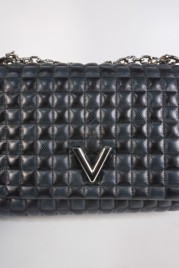 Twist Lock MM in Damier Graphite Calf Leather (Microchipped) | Purse Maison Luxury Bags Shop