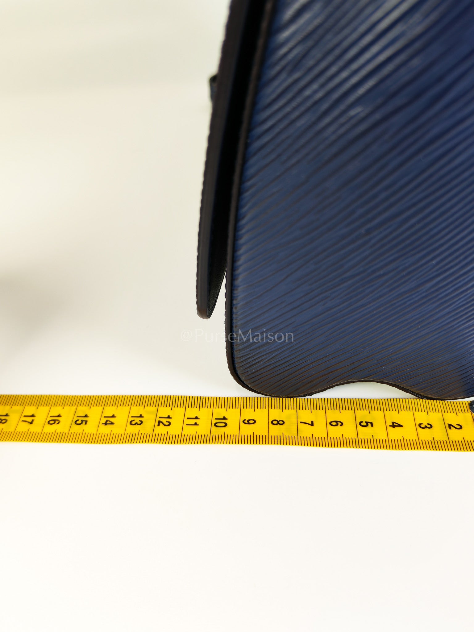 Twist Lock MM in Indigo Epi Leather and Gold Hardware (Microchip) | Purse Maison Luxury Bags Shop