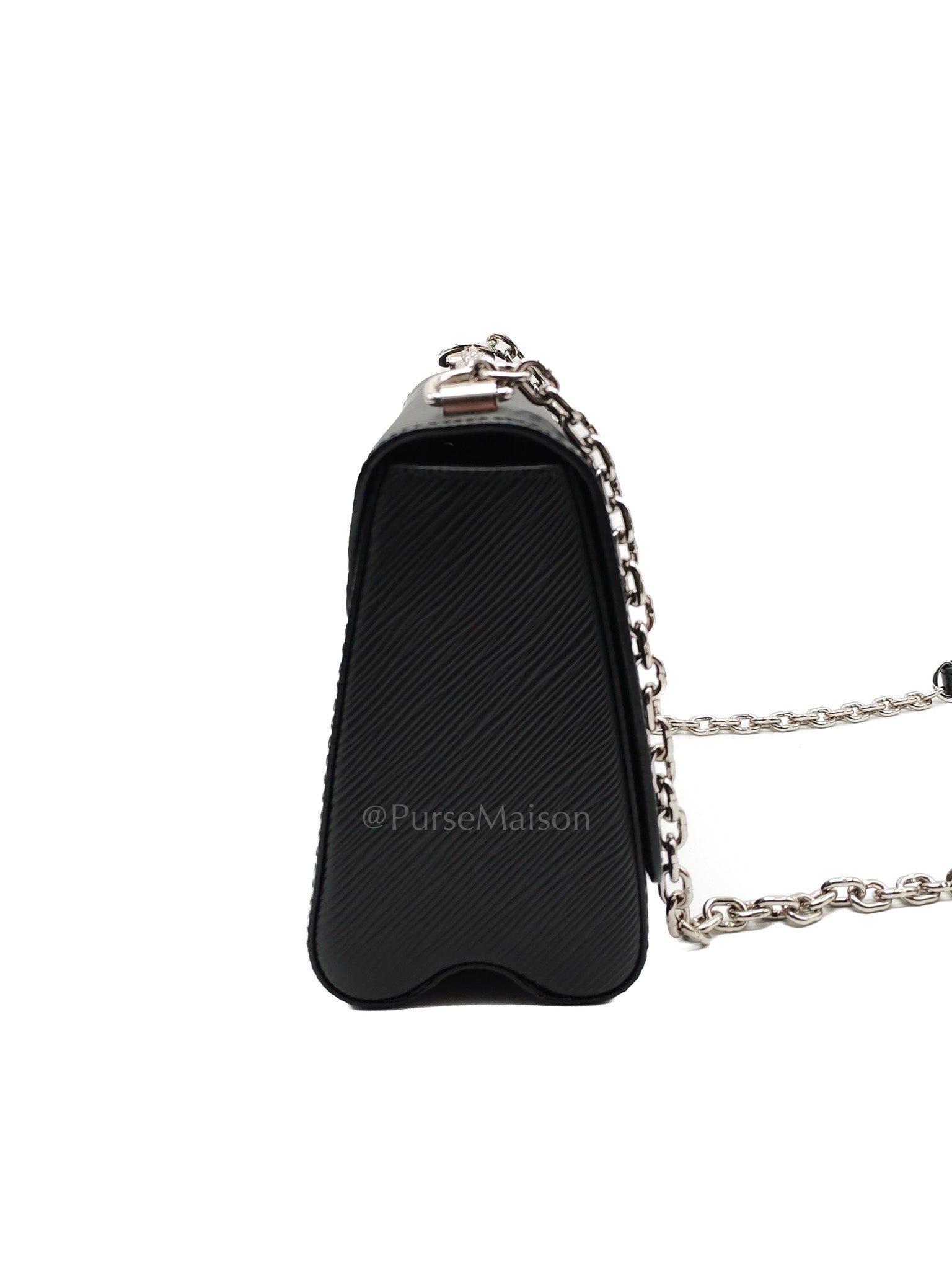 Twist MM Black Epi Leather in Silver Hardware (Microchip) | Purse Maison Luxury Bags Shop
