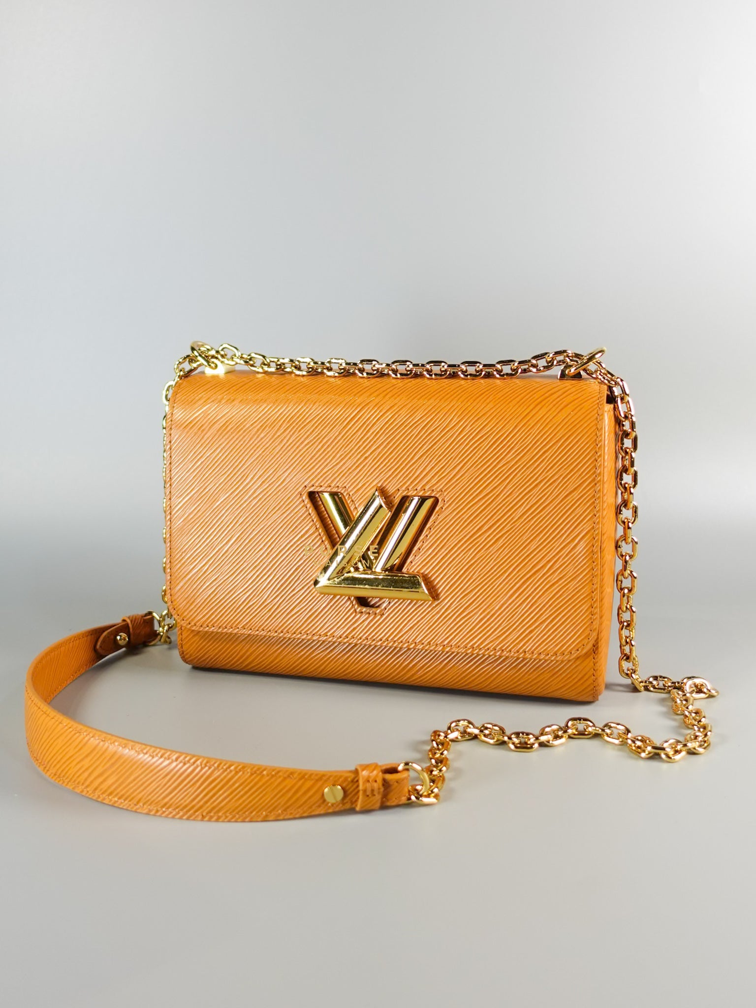 Twist MM in Caramel Epi Leather & Gold Hardware (Microchip) | Purse Maison Luxury Bags Shop