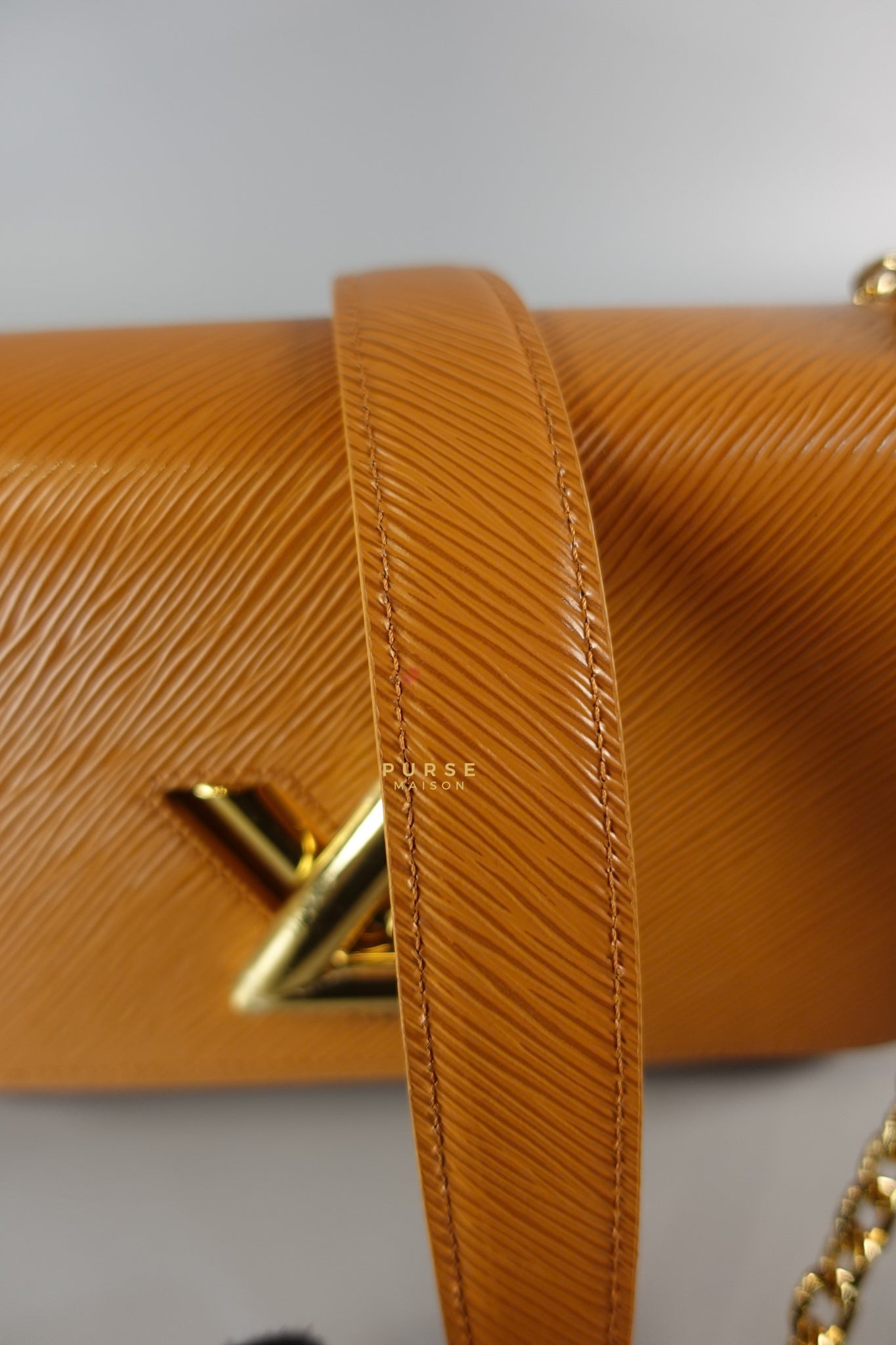 Twist MM in Caramel Epi Leather & Gold Hardware (Microchip) | Purse Maison Luxury Bags Shop