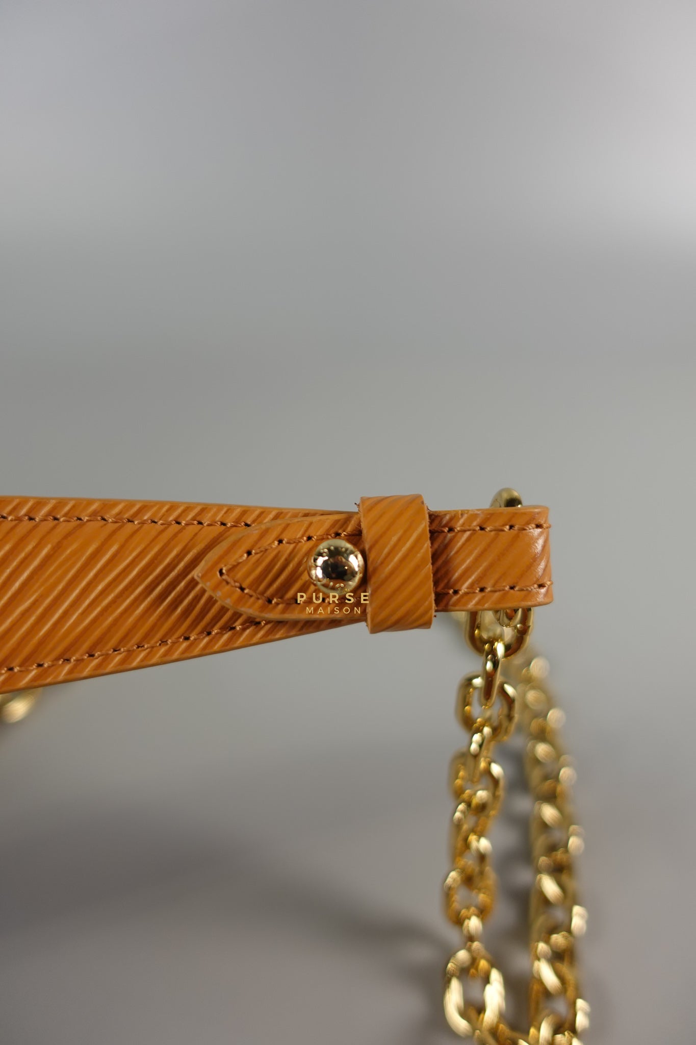 Twist MM in Caramel Epi Leather & Gold Hardware (Microchip) | Purse Maison Luxury Bags Shop