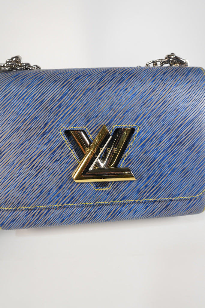 Twist MM Shoulder Bag in Blue Epi Leather & Silver Hardware | Purse Maison Luxury Bags Shop