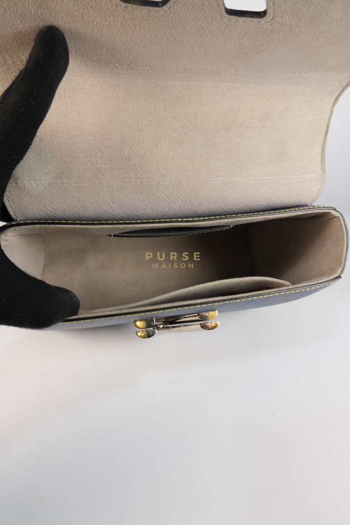 Twist MM Shoulder Bag in Blue Epi Leather & Silver Hardware | Purse Maison Luxury Bags Shop