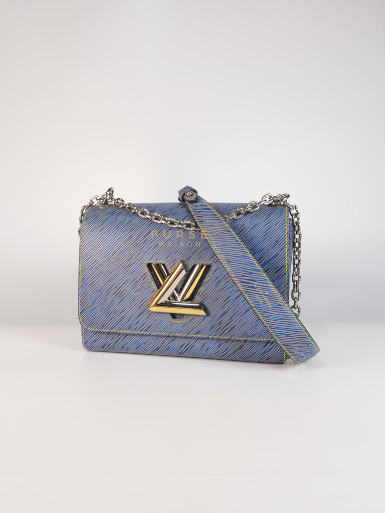 Twist MM Shoulder Bag in Blue Epi Leather & Silver Hardware | Purse Maison Luxury Bags Shop