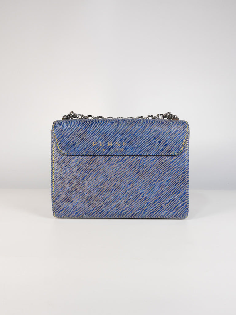 Twist MM Shoulder Bag in Blue Epi Leather & Silver Hardware | Purse Maison Luxury Bags Shop