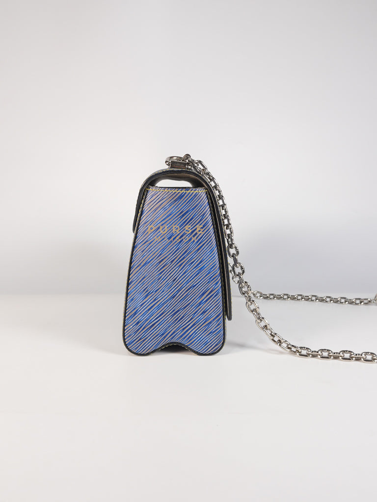 Twist MM Shoulder Bag in Blue Epi Leather & Silver Hardware | Purse Maison Luxury Bags Shop