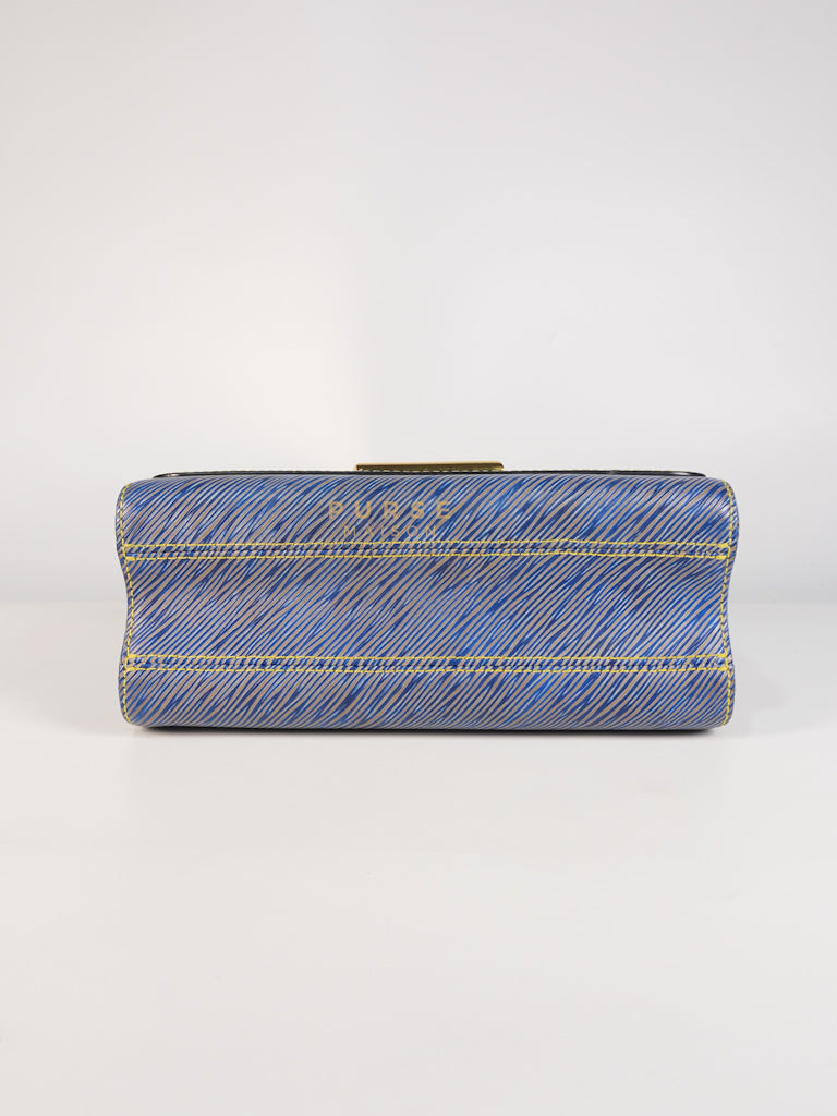 Twist MM Shoulder Bag in Blue Epi Leather & Silver Hardware | Purse Maison Luxury Bags Shop
