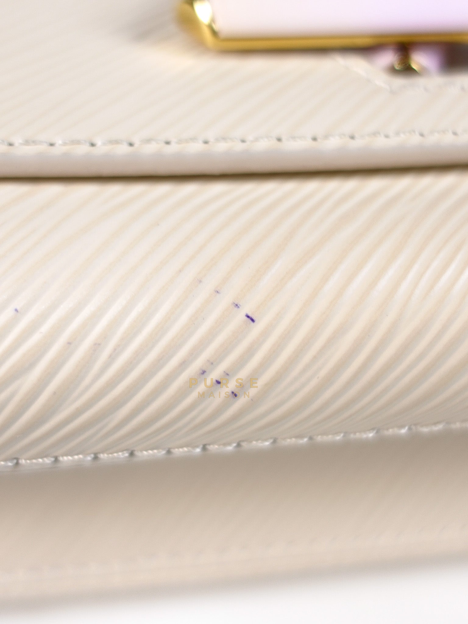 Twist PM Bag in Cream Epi Leather (Microchip) | Purse Maison Luxury Bags Shop
