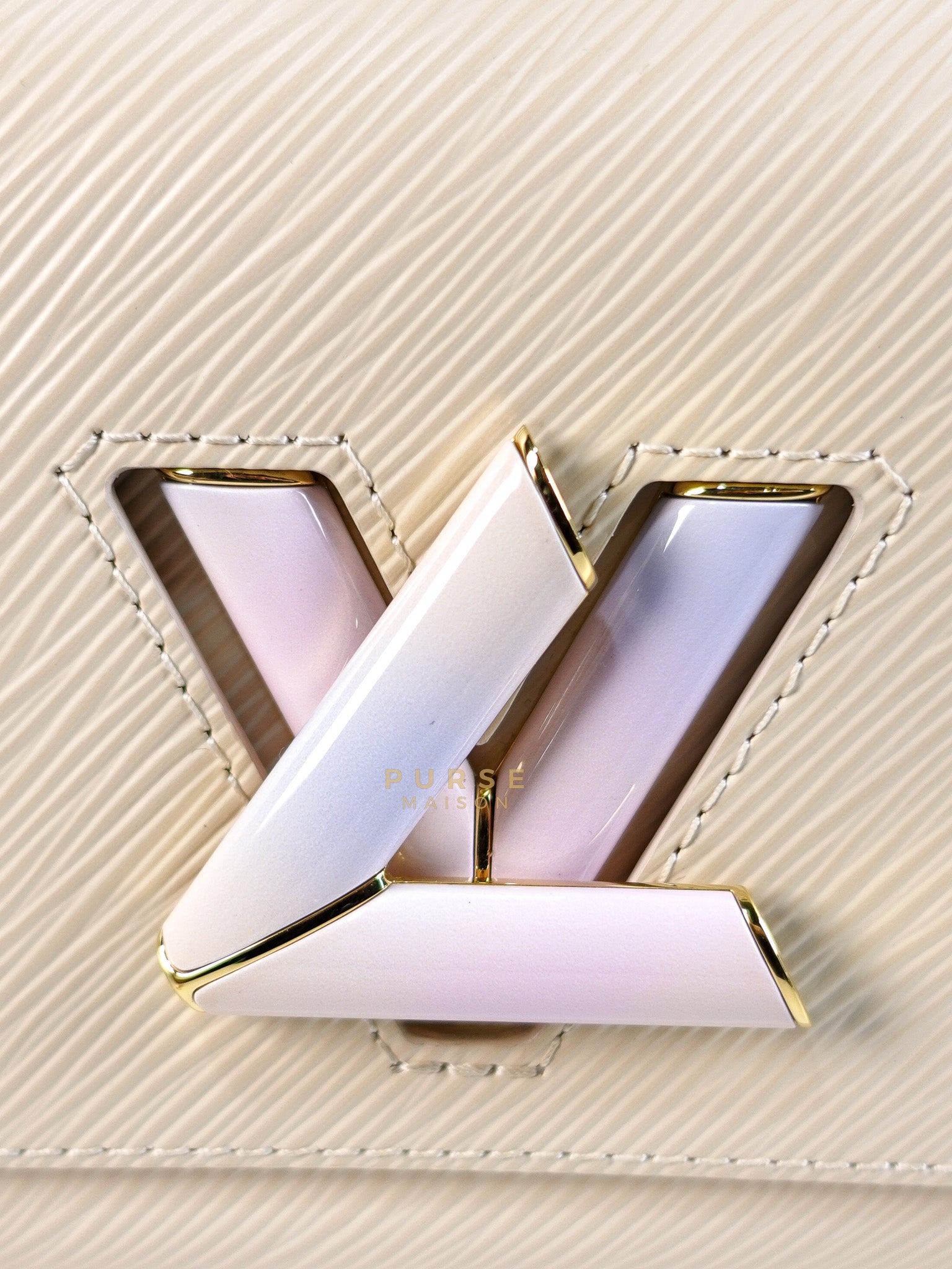 Twist PM Bag in Cream Epi Leather (Microchip) | Purse Maison Luxury Bags Shop