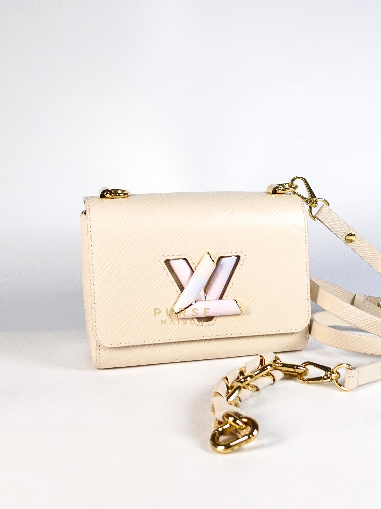 Twist PM Bag in Cream Epi Leather (Microchip) | Purse Maison Luxury Bags Shop