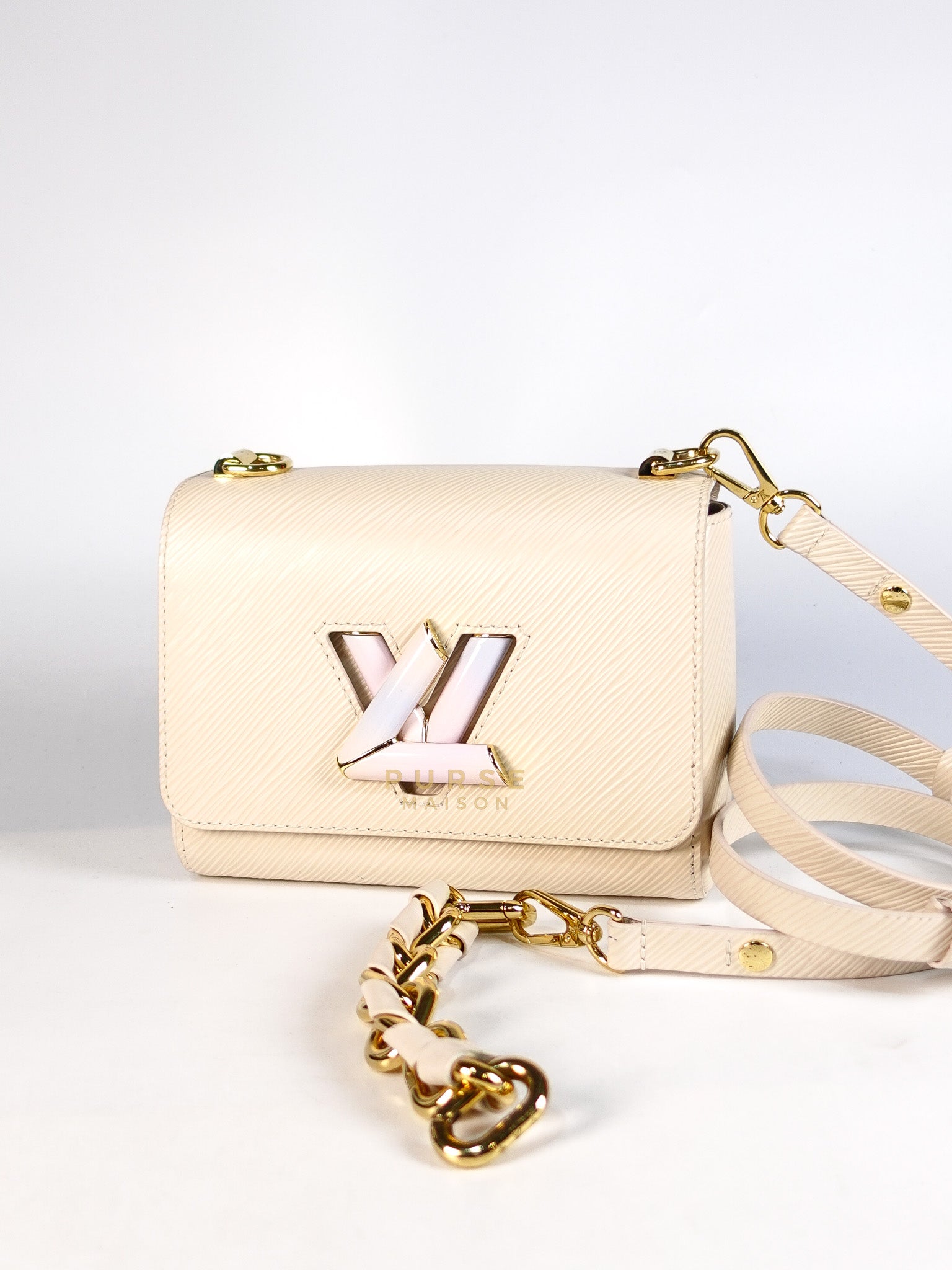 Twist PM Bag in Cream Epi Leather (Microchip) | Purse Maison Luxury Bags Shop